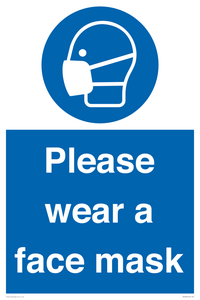 Please wear a face mask